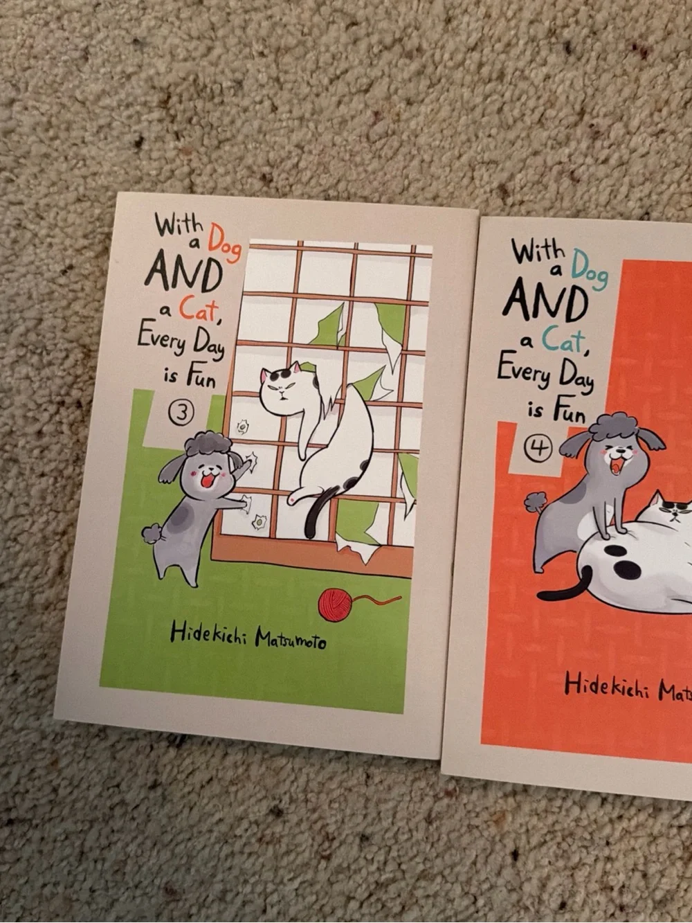 With a dog and a cat everyday is fun-set of 4 books